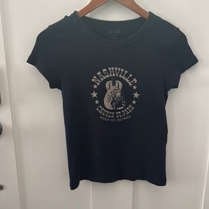 Brandy Melville navy blue, one size T-shirt, worn once no stains, no rips